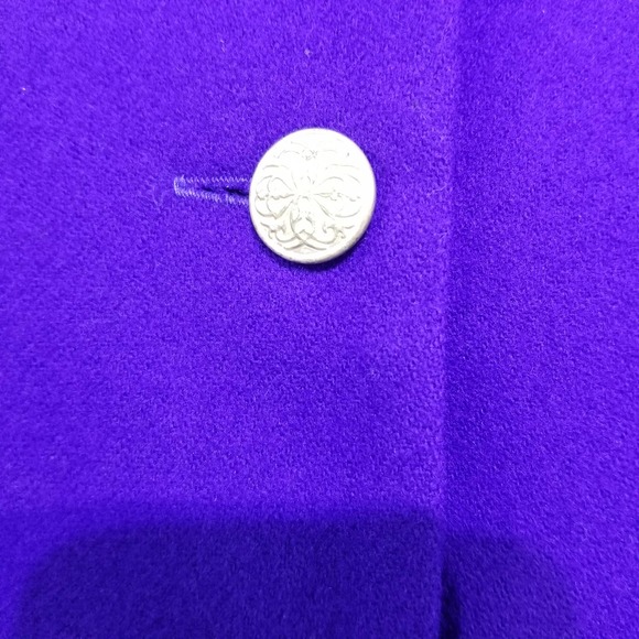 Vintage Gregor Wool Purple Skirt Suit Blazer Jacket 8 Lined - Picture 3 of 12